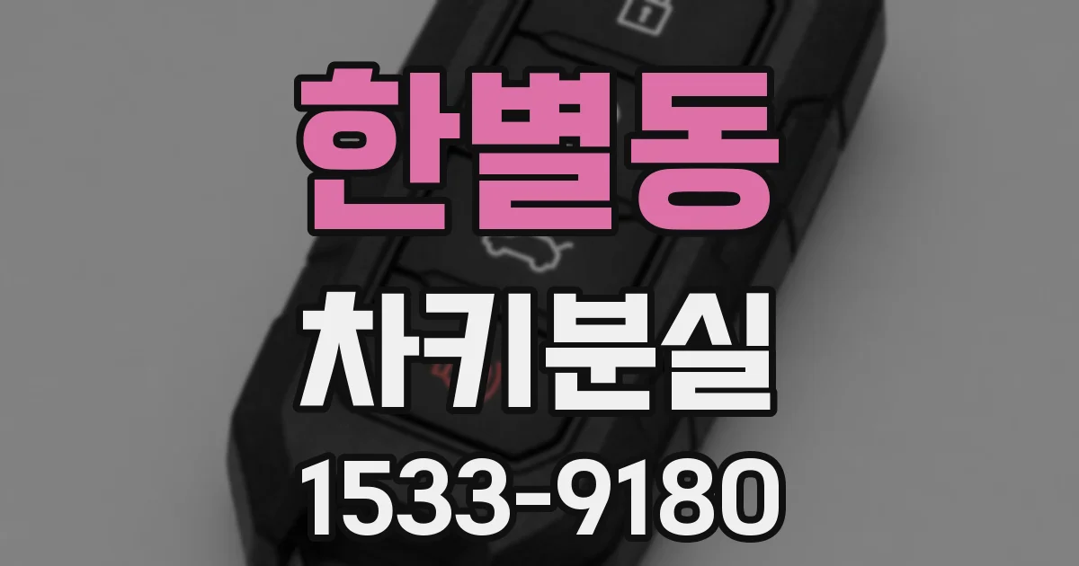 한별동 차키분실
