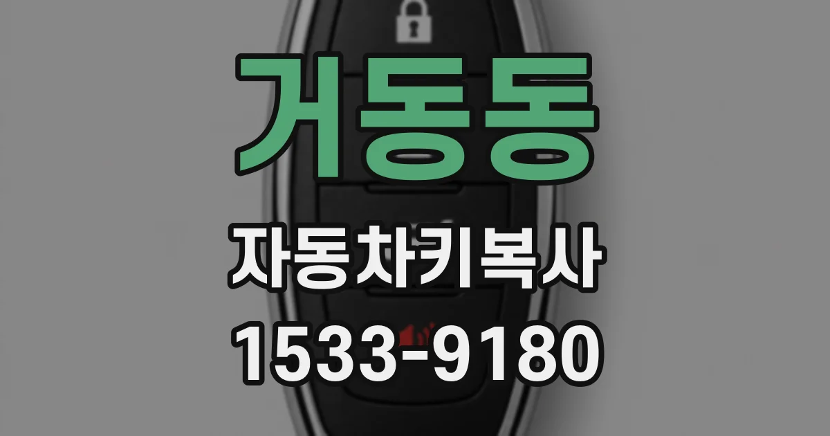 거동동 자동차키복사