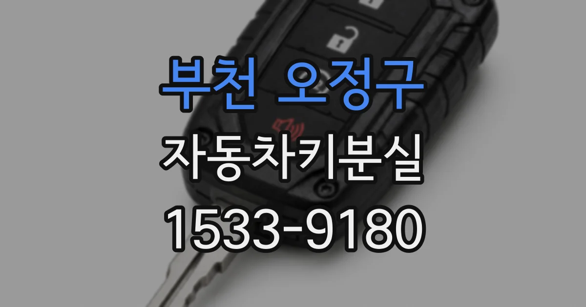 부천 오정구 자동차키분실