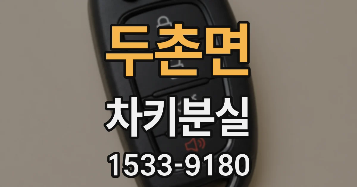 두촌면 차키분실