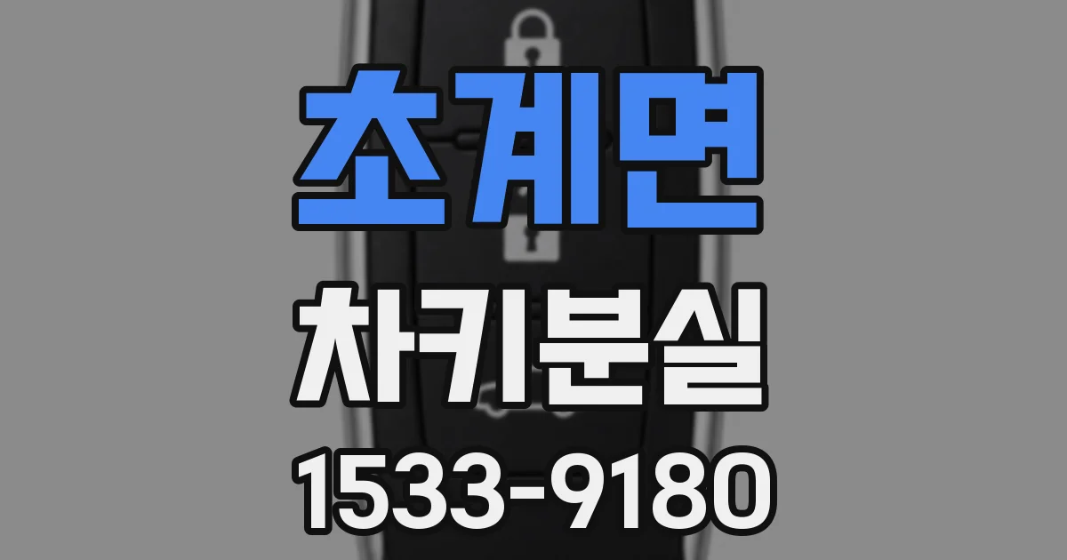 초계면 차키분실