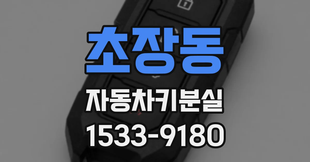 초장동 자동차키분실