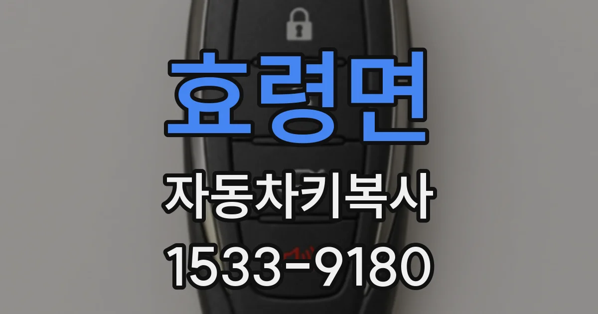 효령면 자동차키복사