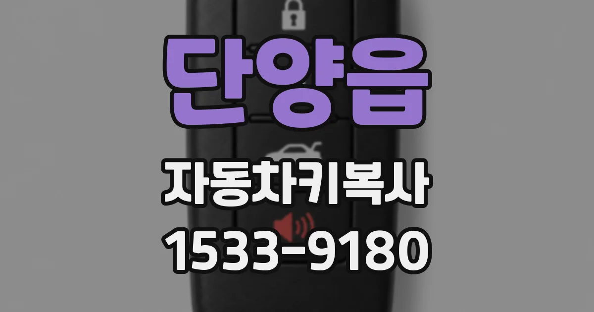 단양읍 자동차키복사