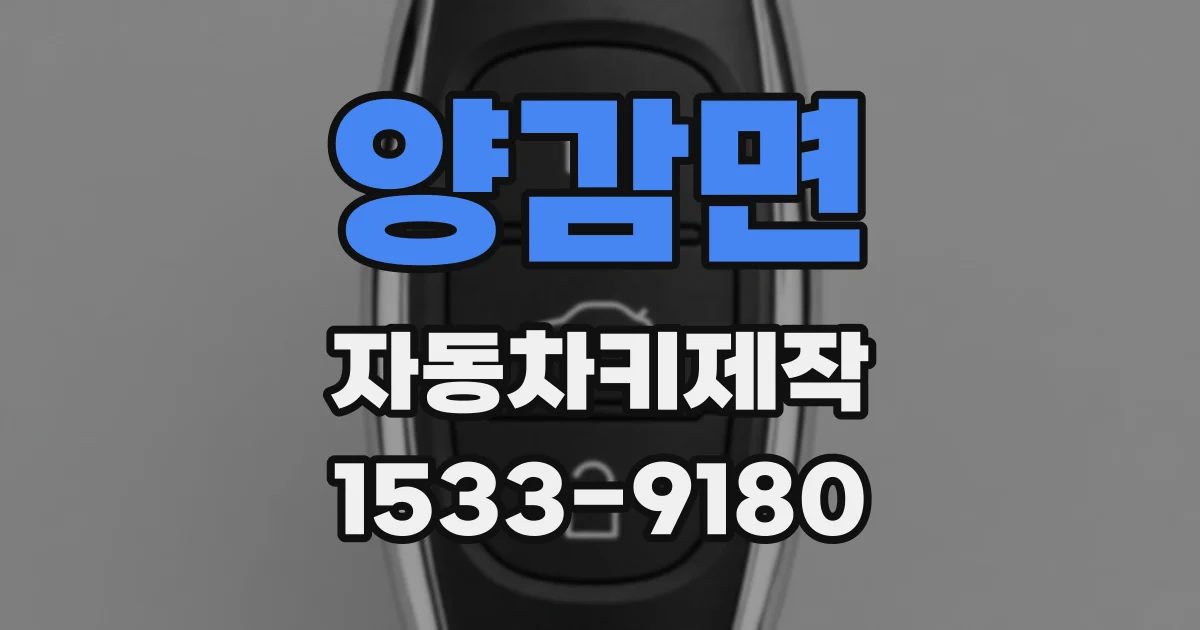 양감면 자동차키제작