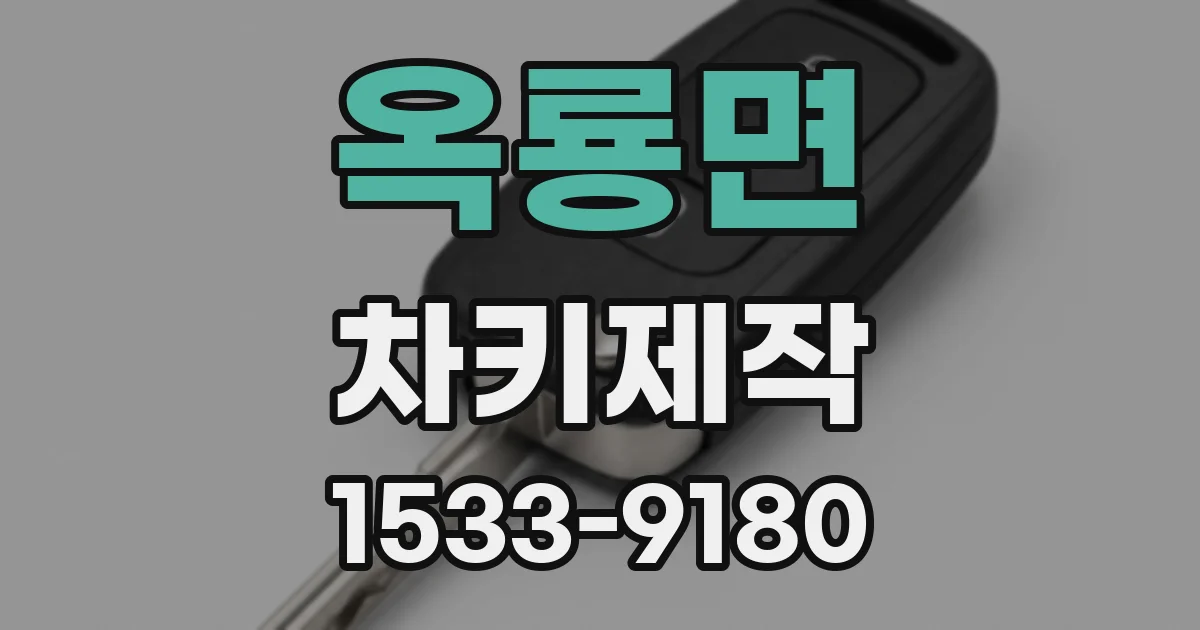 옥룡면 차키제작