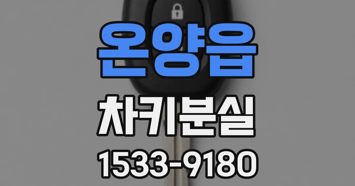 온양읍 차키분실
