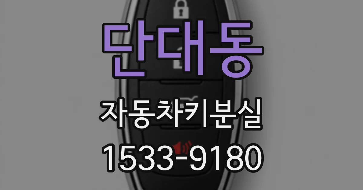 단대동 자동차키분실