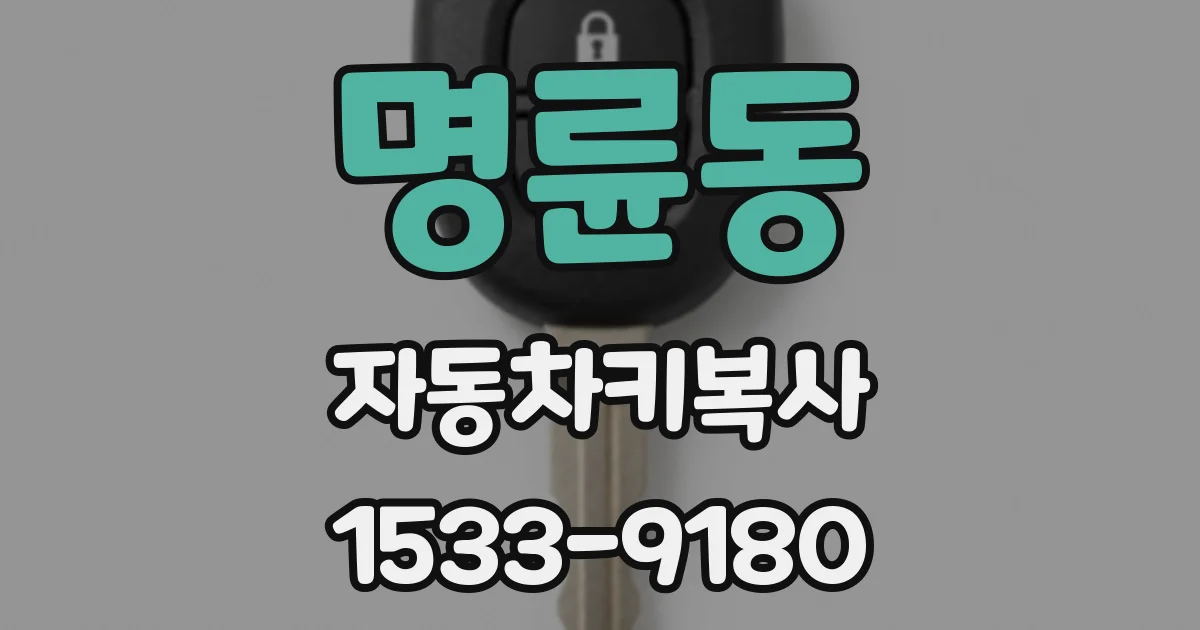 명륜동 자동차키복사