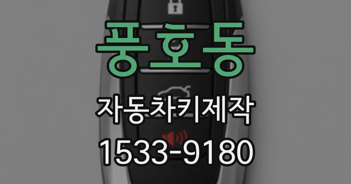 풍호동 자동차키제작