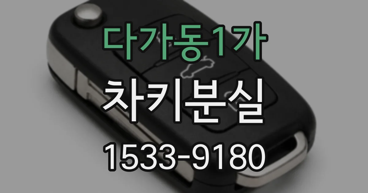 다가동1가 차키분실