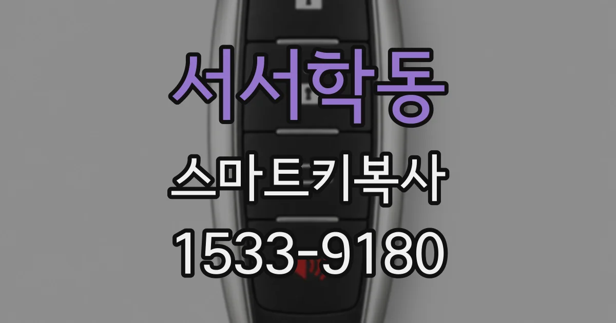 서서학동 스마트키복사