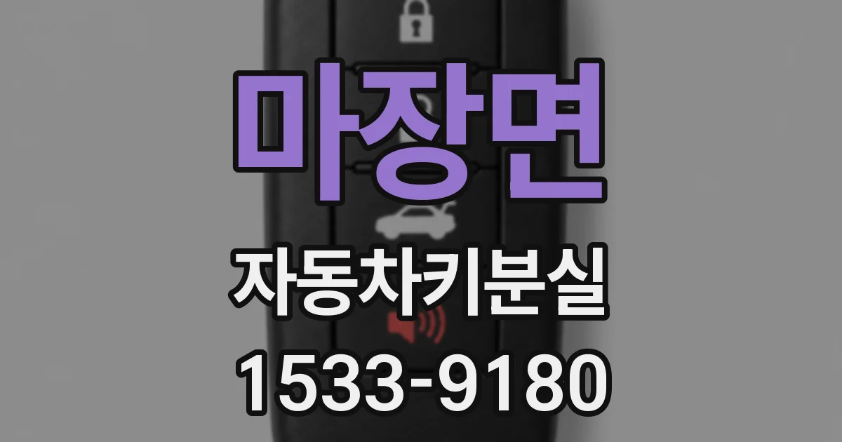 마장면 자동차키분실