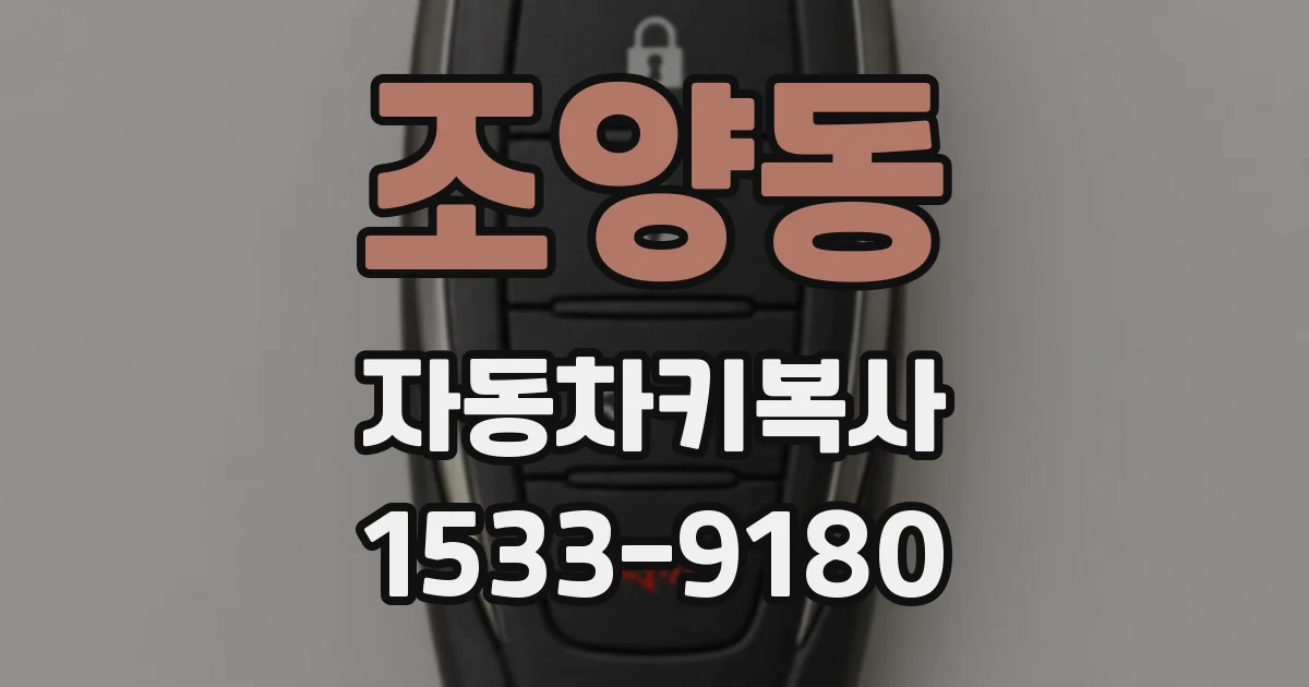 조양동 자동차키복사