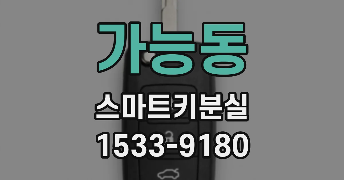 가능동 스마트키분실