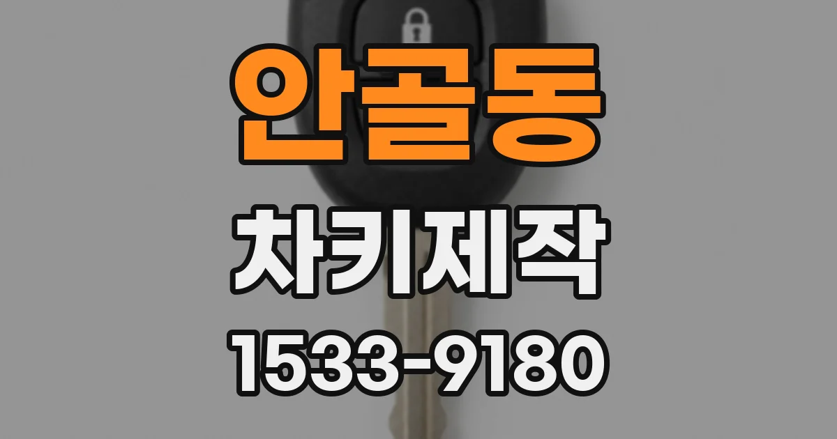 안골동 차키제작