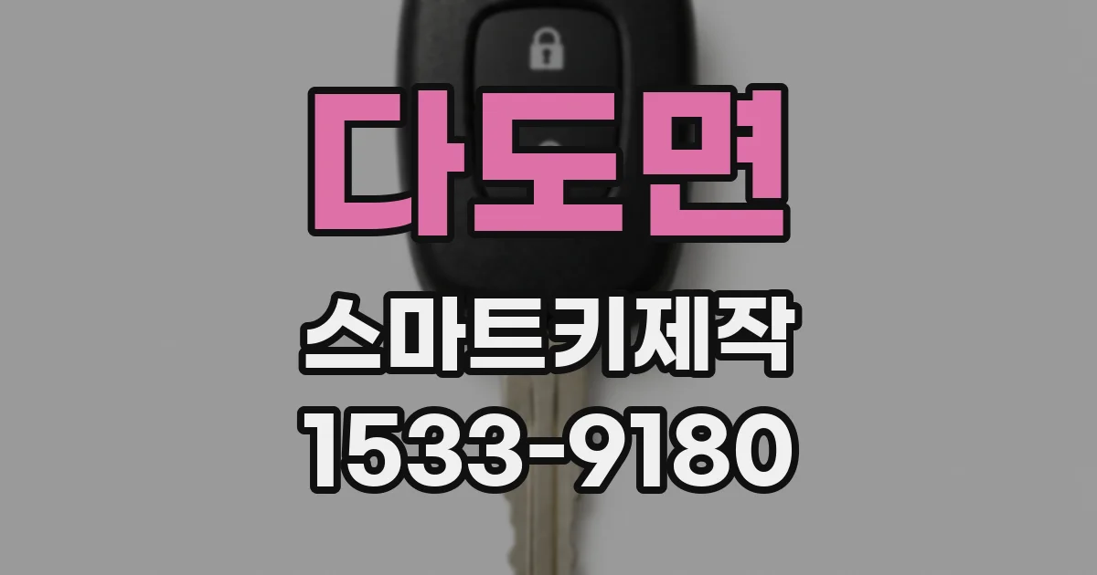 다도면 스마트키제작