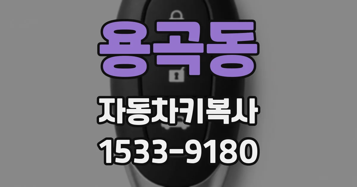 용곡동 자동차키복사