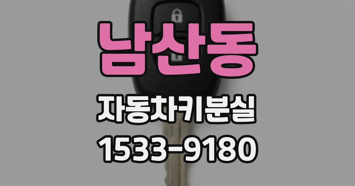 남산동 자동차키분실