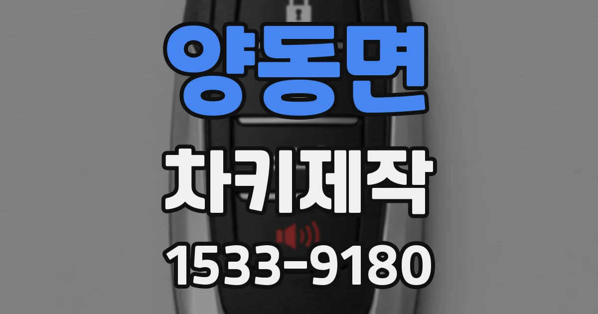 양동면 차키제작
