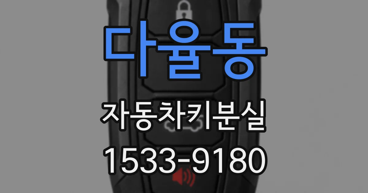 다율동 자동차키분실