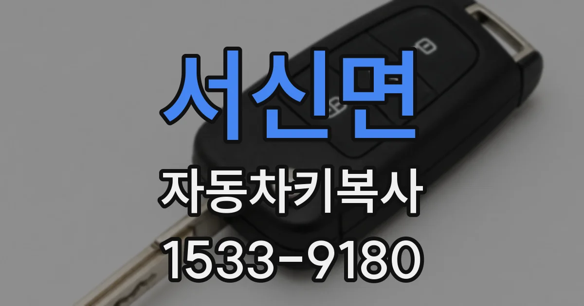 서신면 자동차키복사