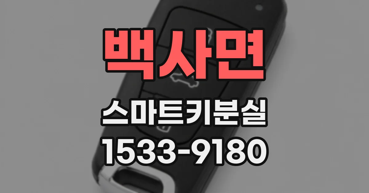백사면 스마트키분실