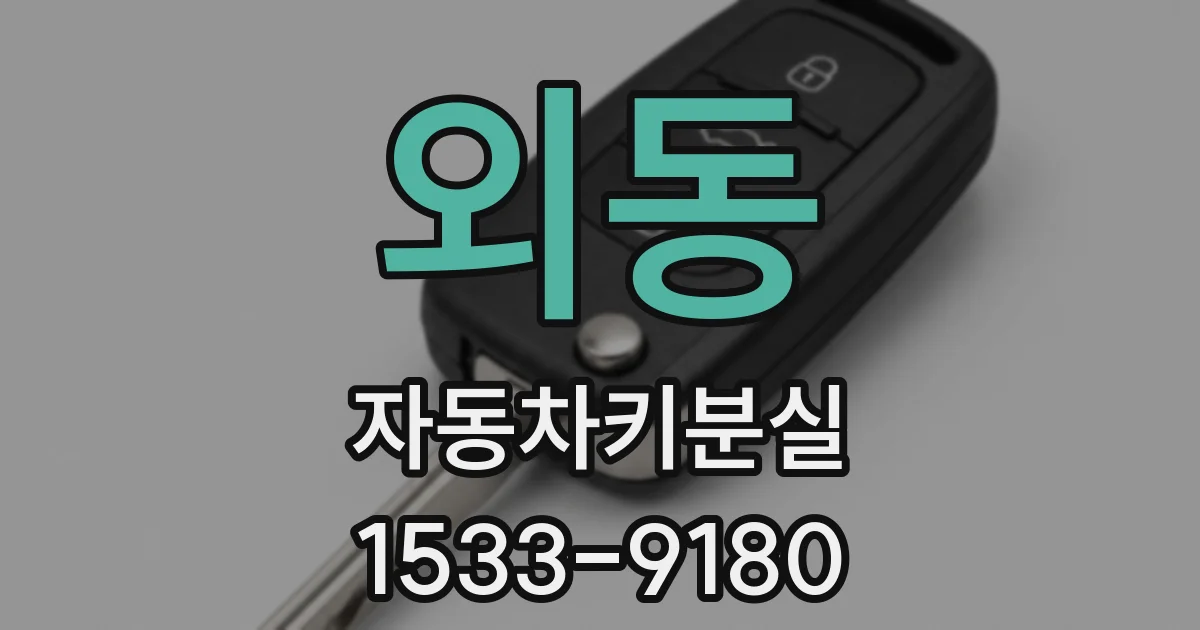 외동 자동차키분실