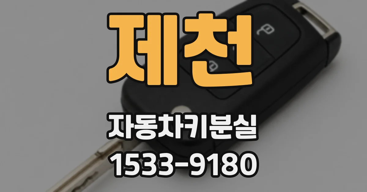 제천 자동차키분실