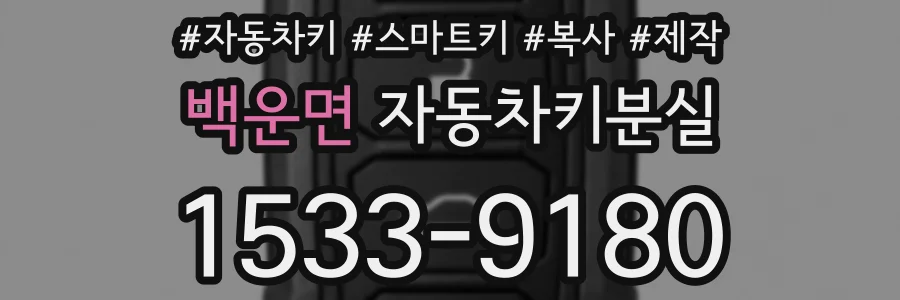 백운면 자동차키분실