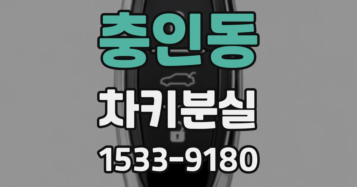 충인동 차키분실