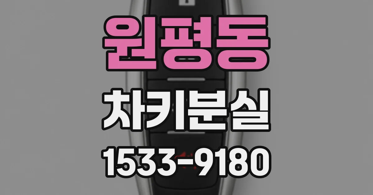 원평동 차키분실