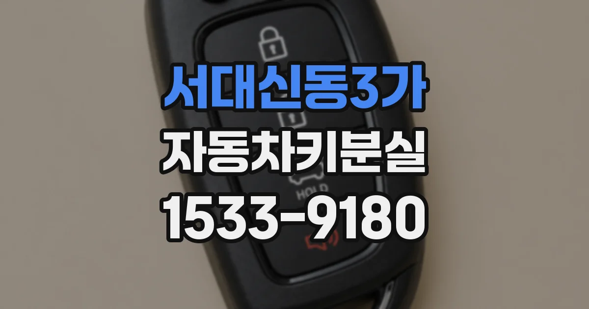 서대신동3가 자동차키분실