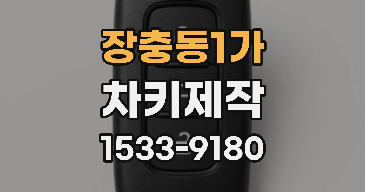 장충동1가 차키제작