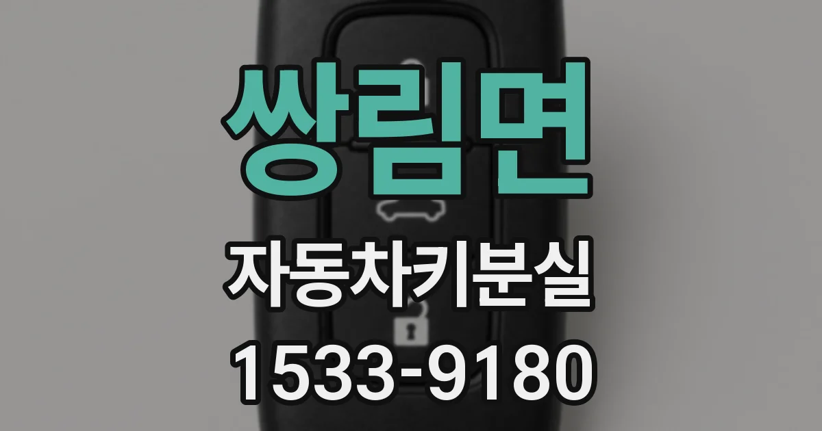 쌍림면 자동차키분실