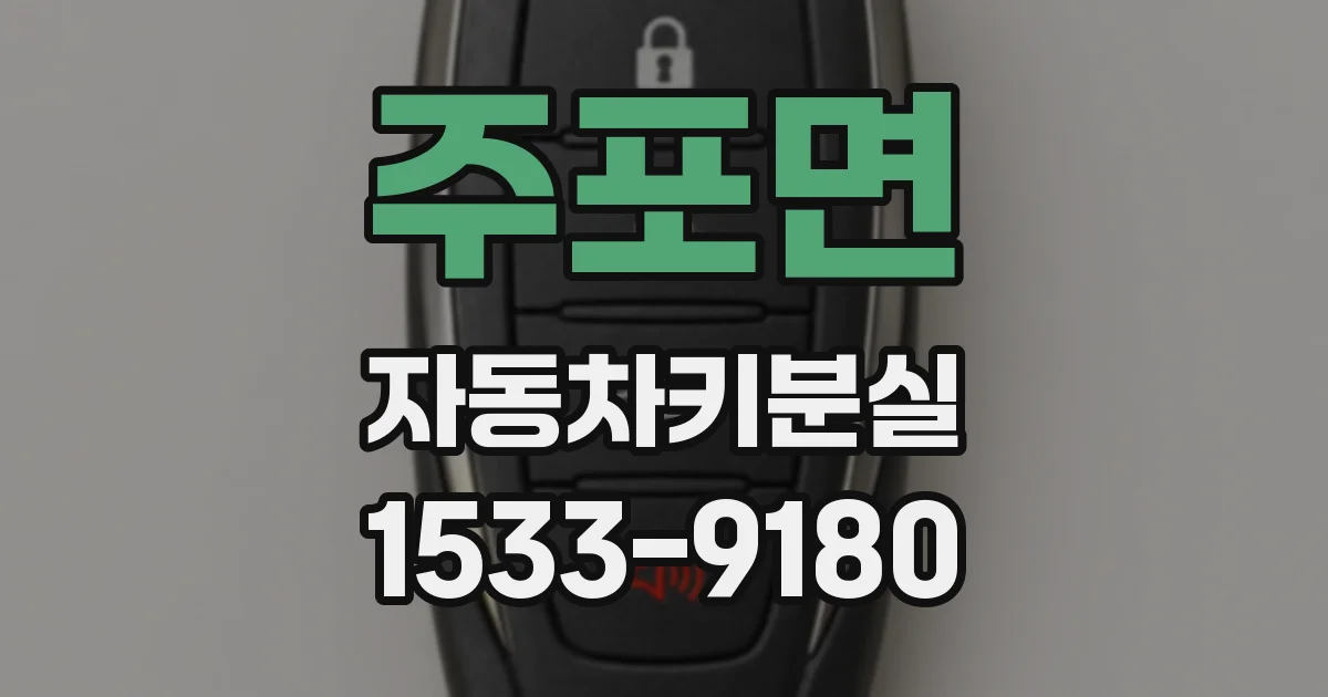 주포면 자동차키분실
