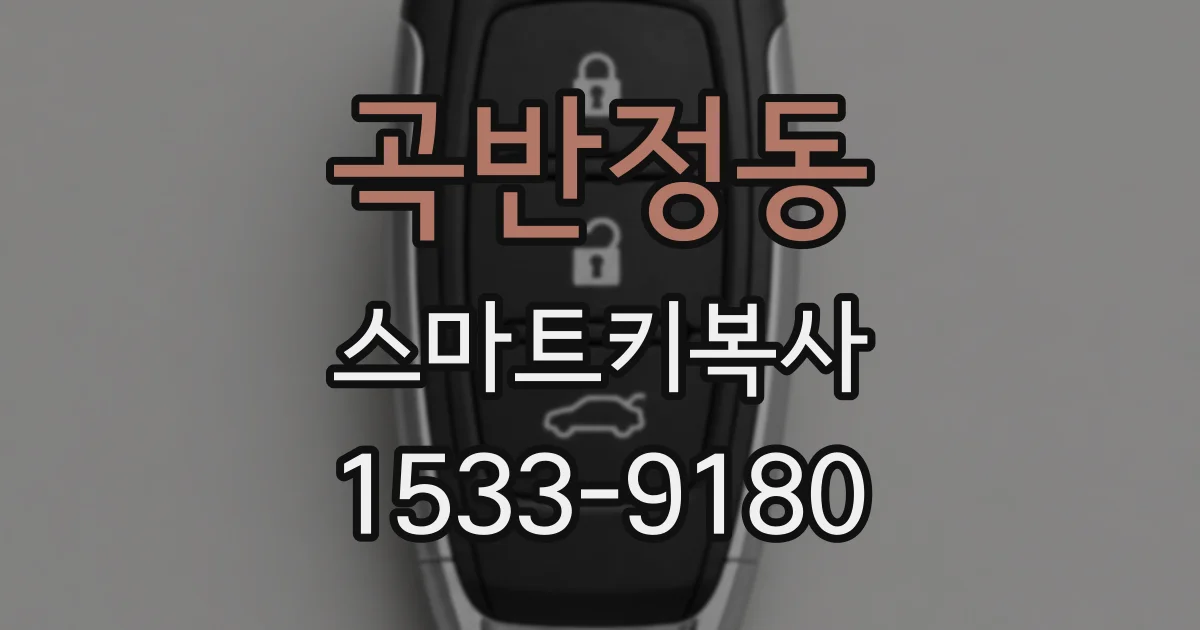 곡반정동 스마트키복사
