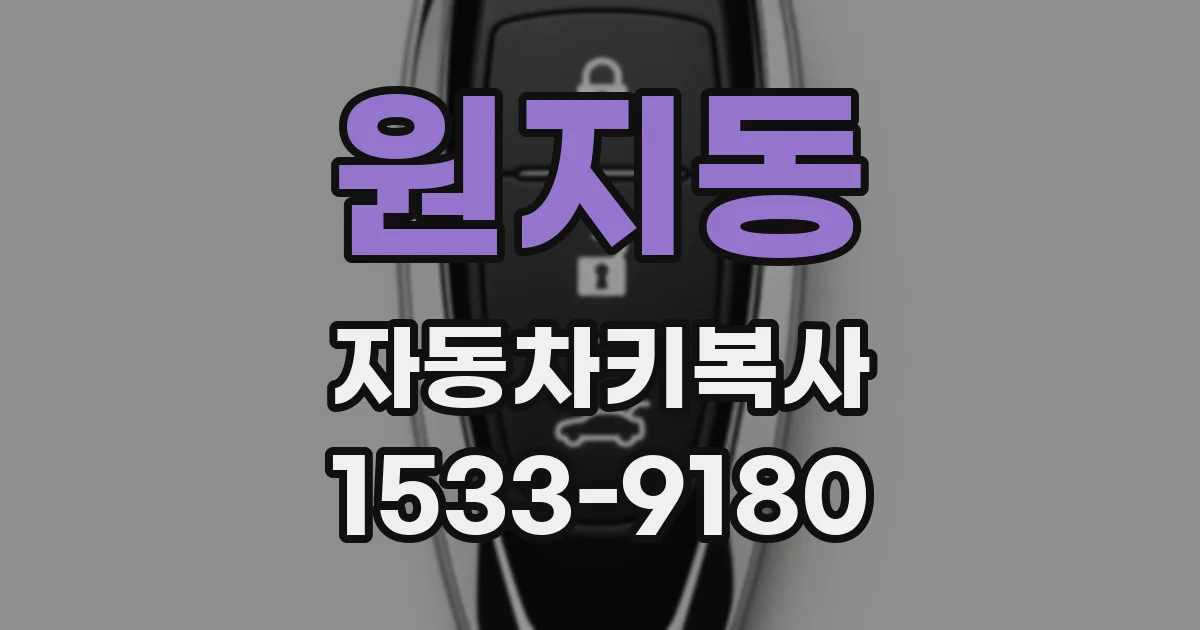 원지동 자동차키복사