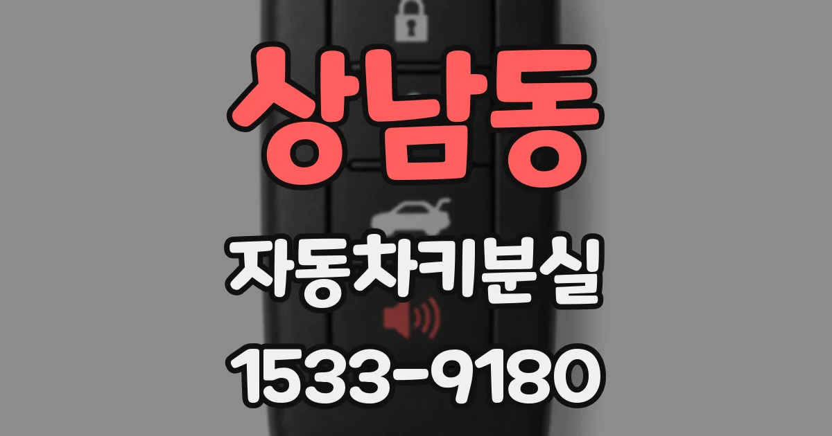 상남동 자동차키분실