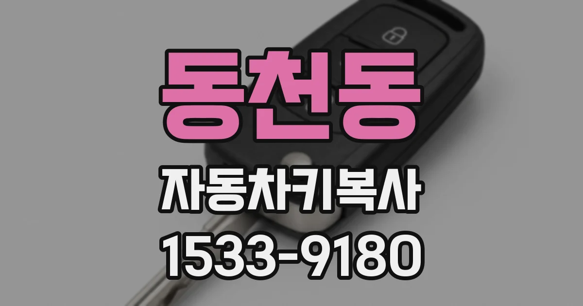동천동 자동차키복사