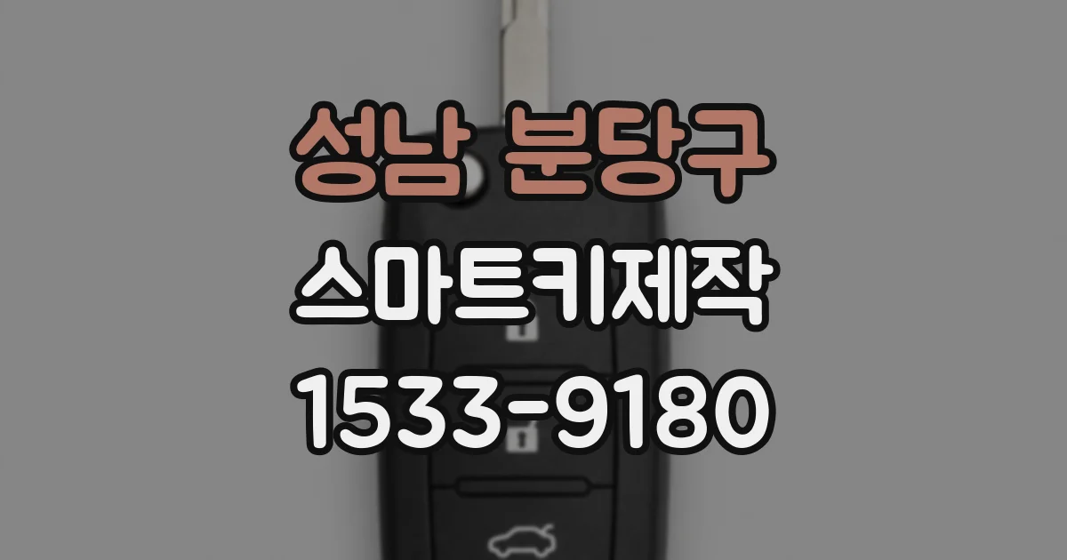 성남 분당구 스마트키제작