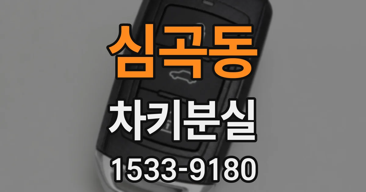 심곡동 차키분실