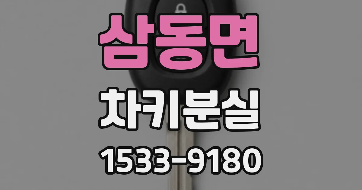삼동면 차키분실