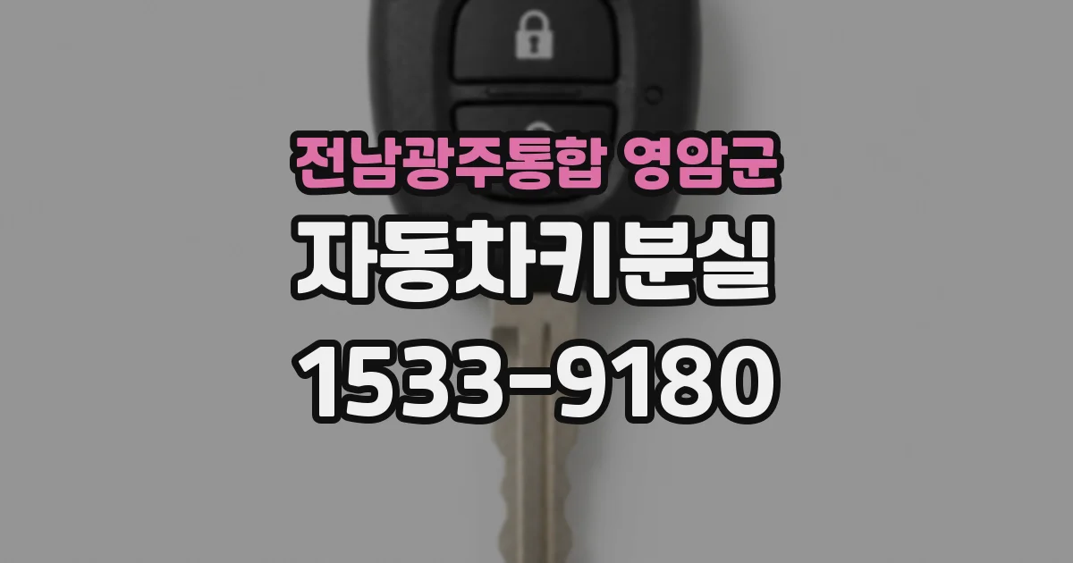전남광주통합 영암군 자동차키분실