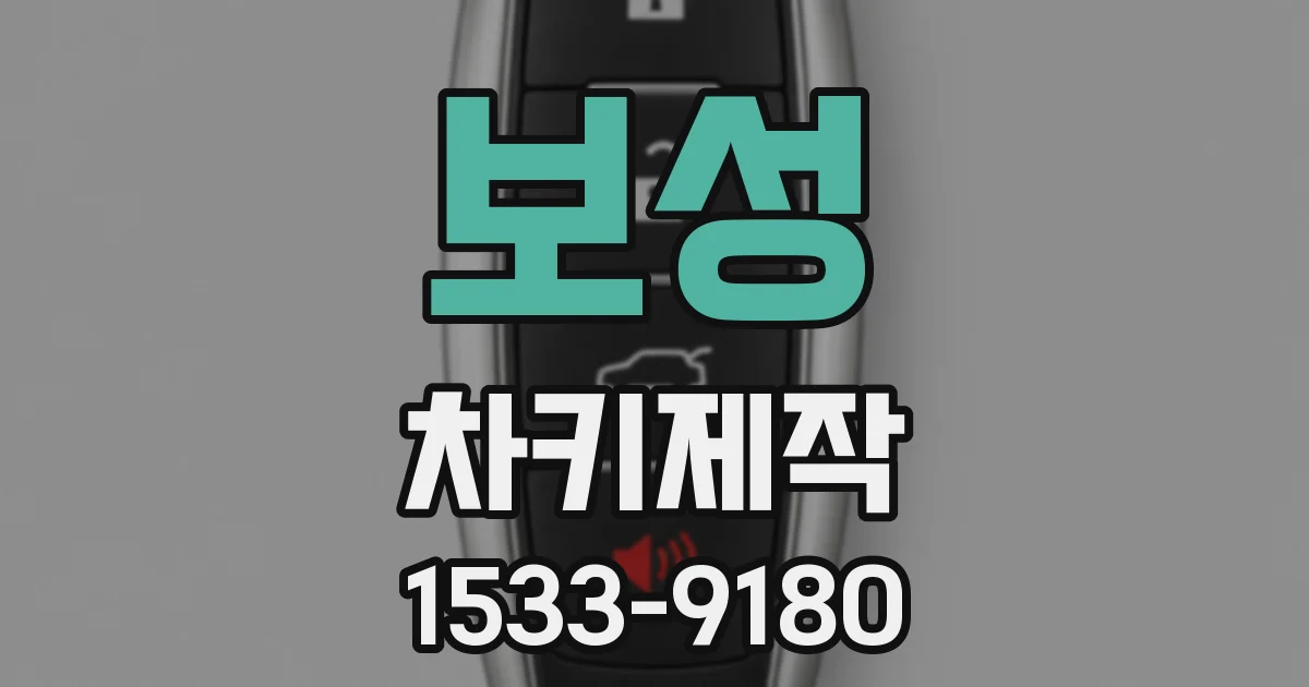 보성 차키제작