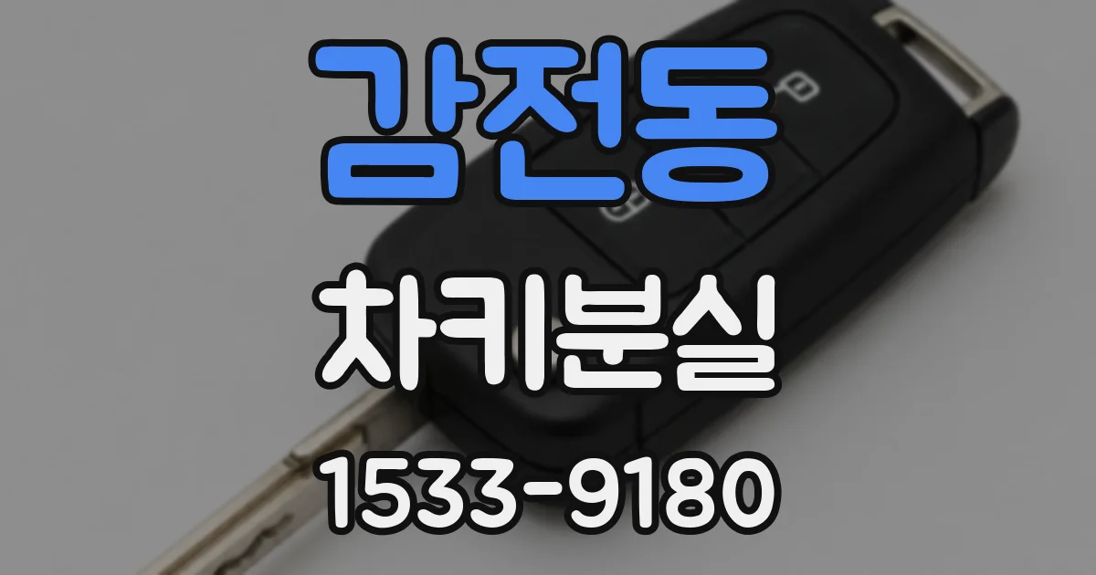감전동 차키분실