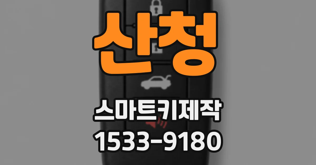산청 스마트키제작