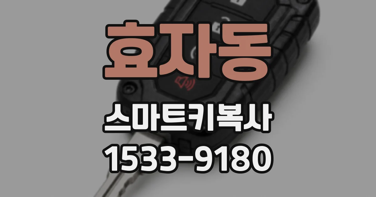 효자동 스마트키복사