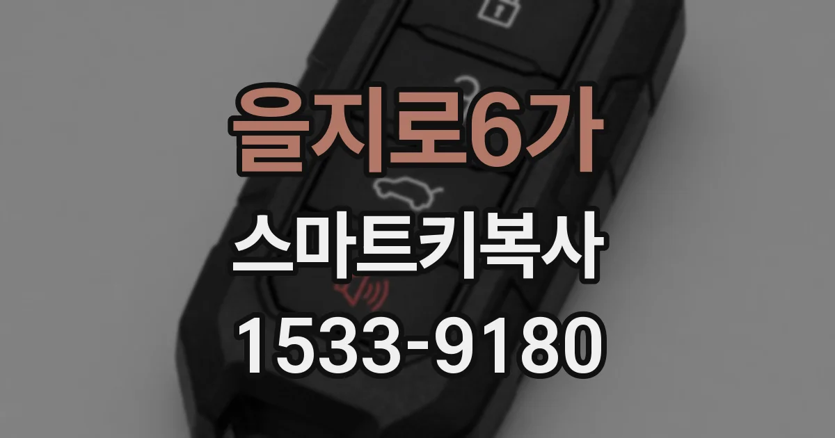 을지로6가 스마트키복사
