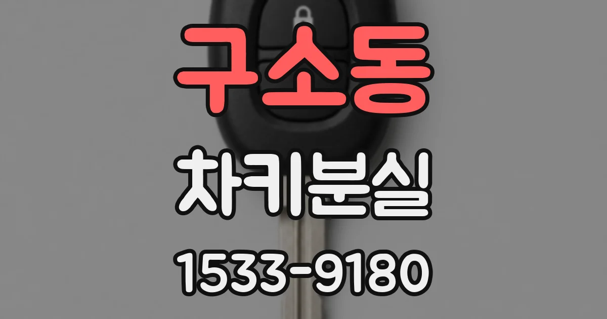 구소동 차키분실